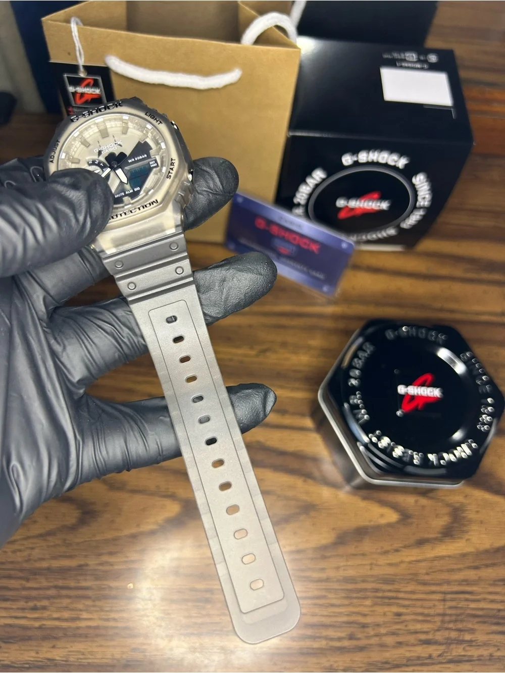 Casio G-SHOCK Transparent Beige Resin Digital-Analog Watch
